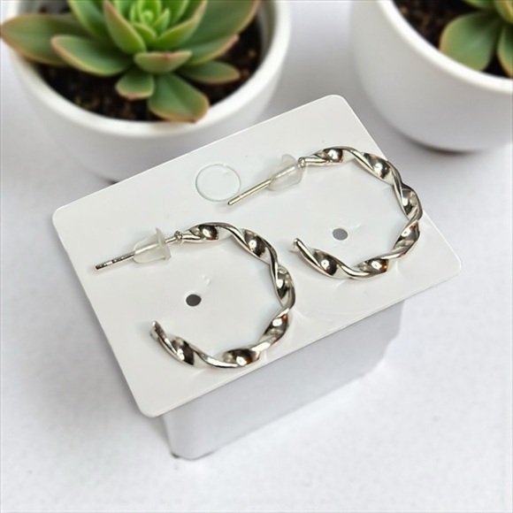Jewelry - Silver Tone Small Hoop Earrings | Classic Everyday Hoops | Minimalist Jewelry